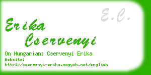 erika cservenyi business card